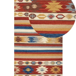 Wool Kilim Area Rug 80 x 150 cm Multicolour JRARAT
