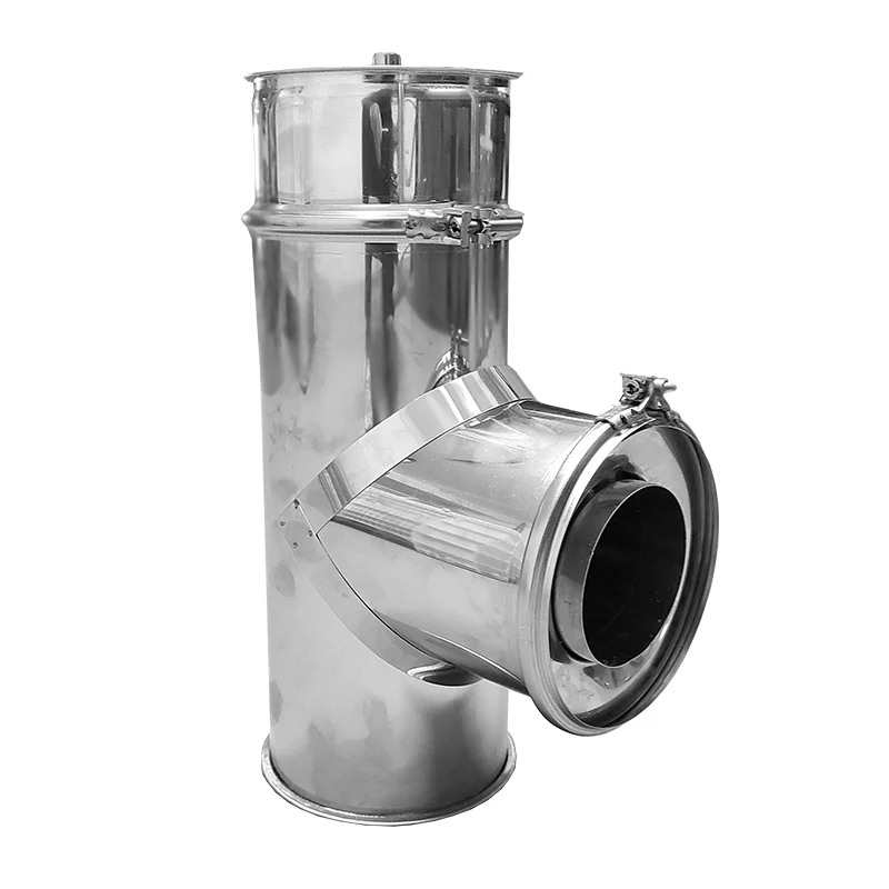 Premium Tê Inox Duplo C/Tampo