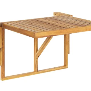 Acacia Balcony Hanging Table 60 x 40 cm Light Wood UDINE