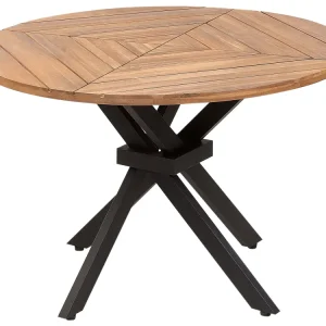 Acacia Garden Dining Table ⌀ 110 cm Light Wood LISSONE