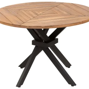 Acacia Garden Dining Table ⌀ 110 cm Light Wood LISSONE