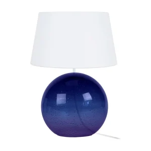 Candeeiro de mesa TOSEL ANAIS tecido coluna branco D35 x H84 cm