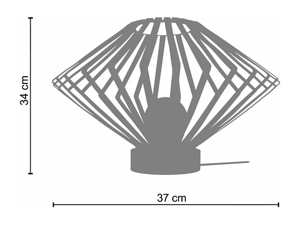 Candeeiro de mesa TOSEL CRAPAROLA tecido com fio bege D35 x H52 cm