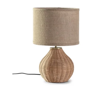 Fita LED à Prova d'Água Lâmpada de mesa Naoko de vime integral, diâmetro 31 cm