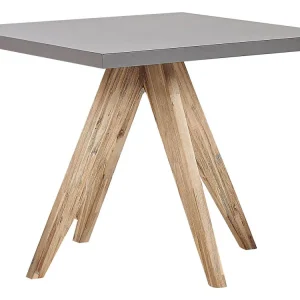 Mesa de jardim de fibra de cimento cinzenta 90 x 90 cm OLBIA