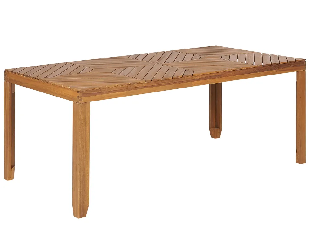 Mesa de jardim em madeira de acácia clara 180 x 90 cm BARATTI