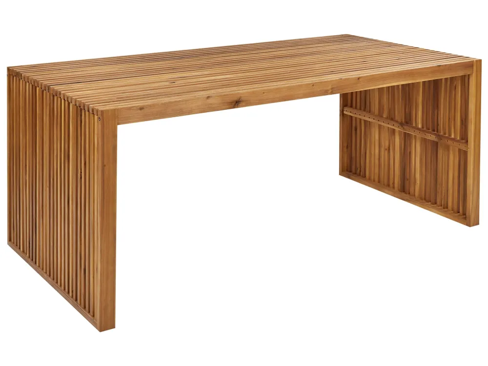 Mesa de jardim em madeira de acácia clara 180 x 90 cm SULZANO