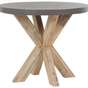 Mesa de jardim redonda em fibra de cimento ⌀ 90 cm cinzenta OLBIA