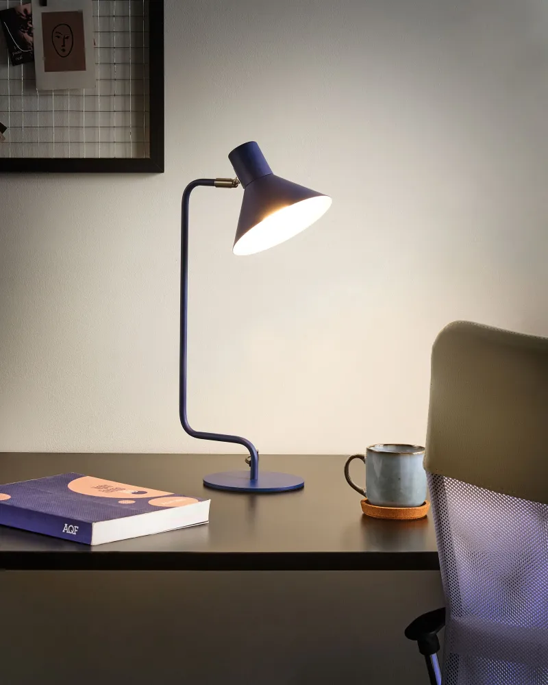Metal Desk Lamp Blue RIMAVA
