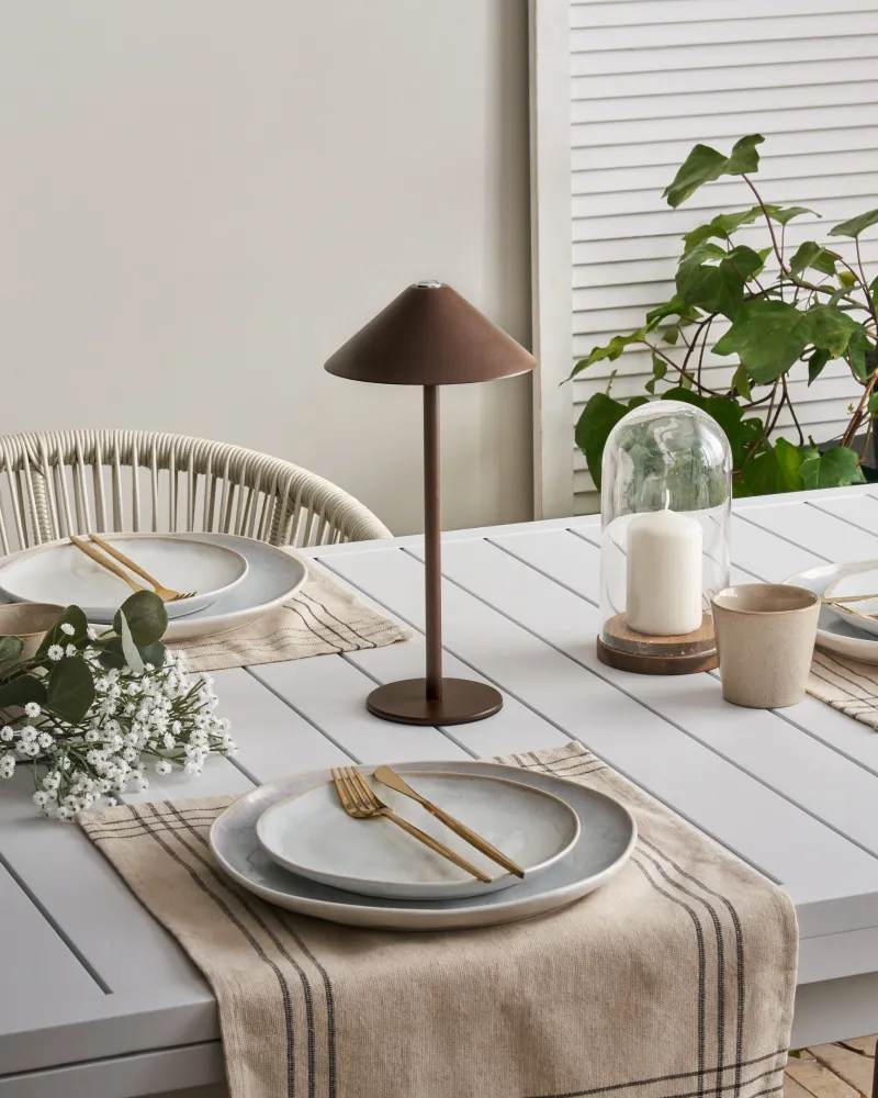 Wireless Metálico LED Table Lamp Brown FRANCOLI