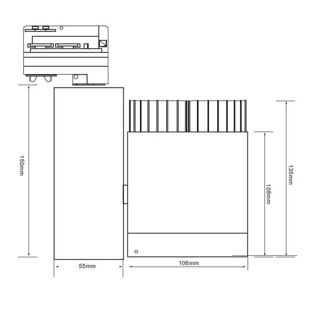 3-Fases Butcher LED Spotlight Meat Products 1230LM 40W 1900K branco