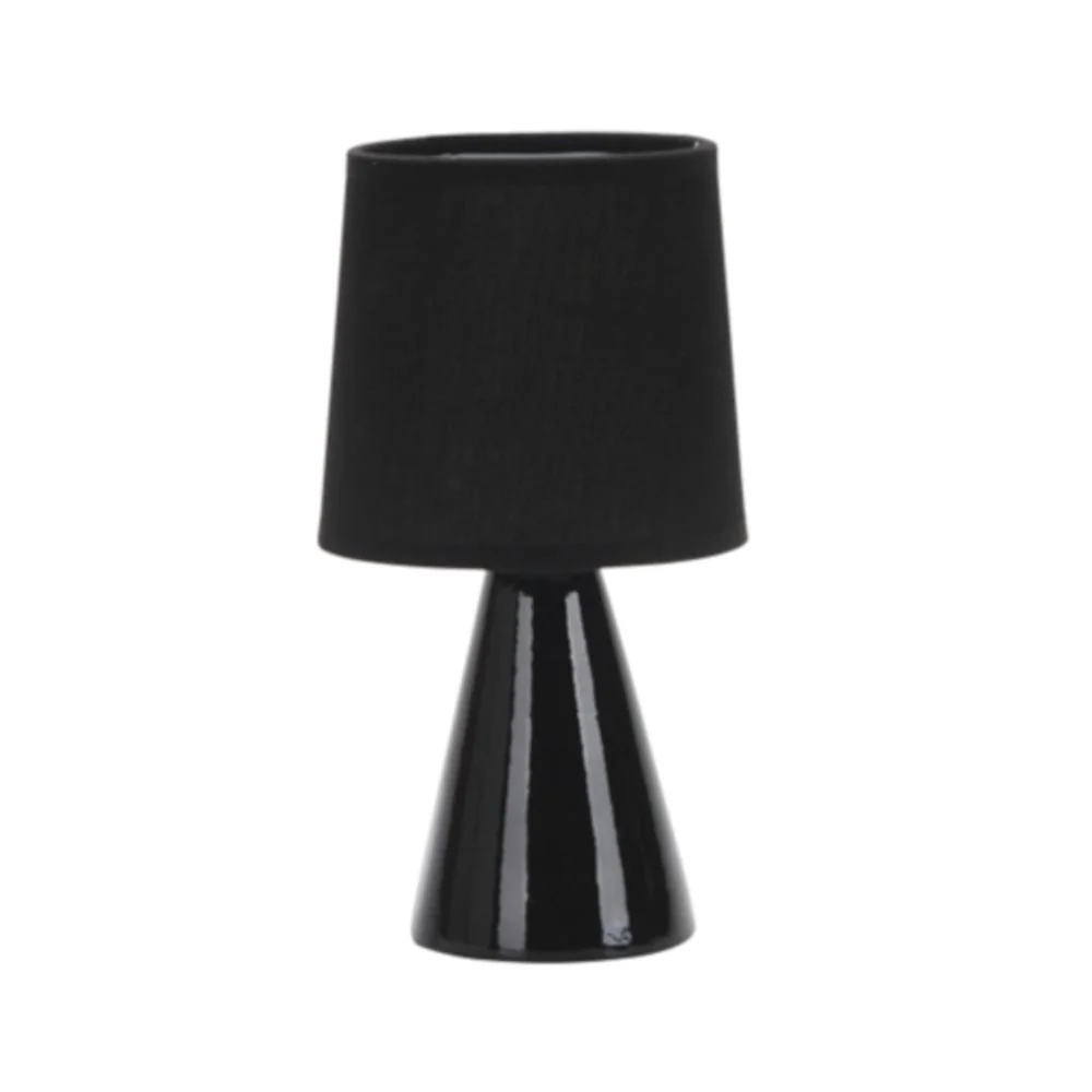 Abajur Ceramica Pottery E27 25cm Preto Taschibra