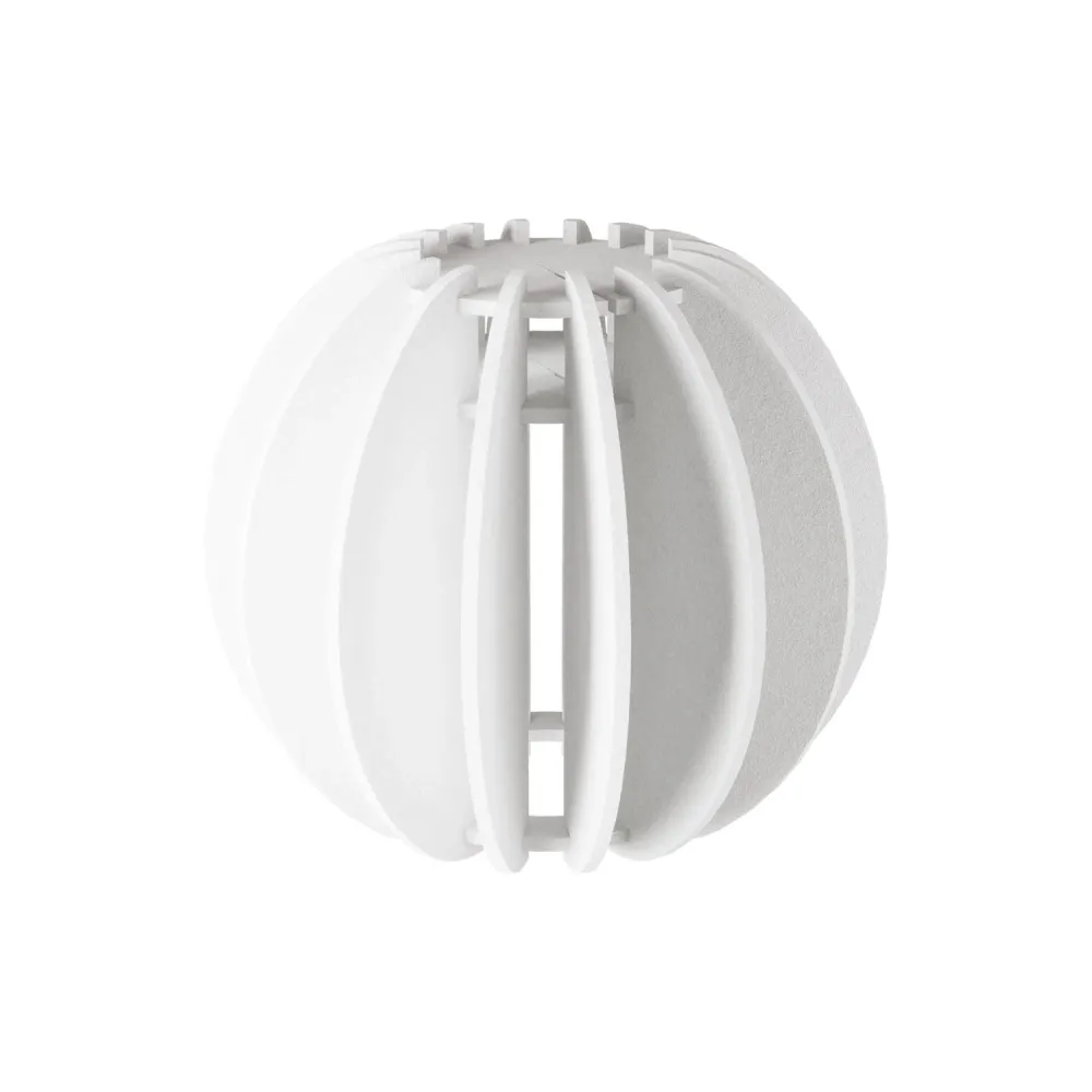 Abajur elíptico LAMPSHHADE em material fonoabsorvente - Branco mesclado