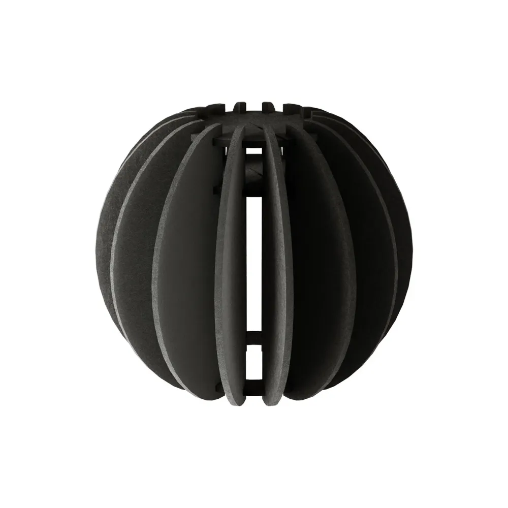 Abajur elíptico LAMPSHHADE em material fonoabsorvente - Preto mesclado