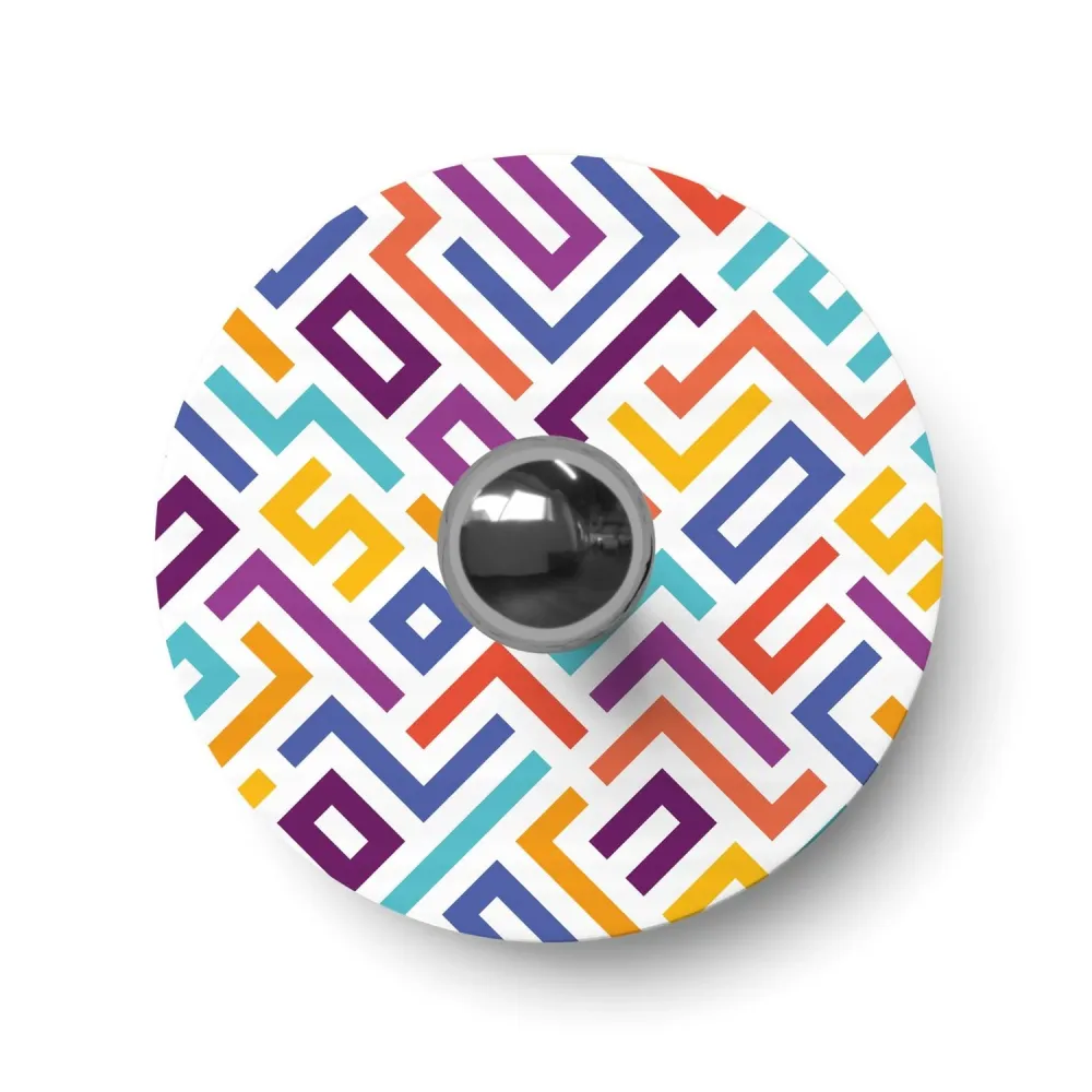 Abajur mini Piatto Ellepì com desenhos geométricos 'Kaleidoscope' Geometria 2, diâmetro 24 cm - Made Italy