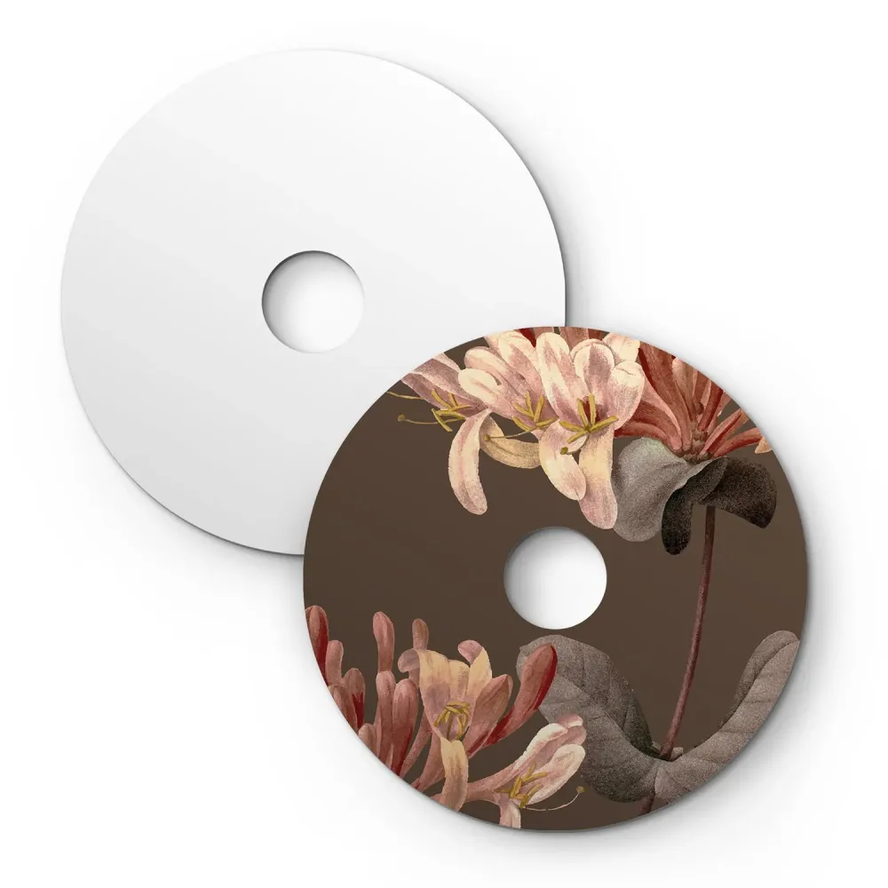 Abajur mini plano Ellepì com desenhos florais 'Blossom Haven' Botânico Lonicera, diâmetro 24 cm - Made Italy