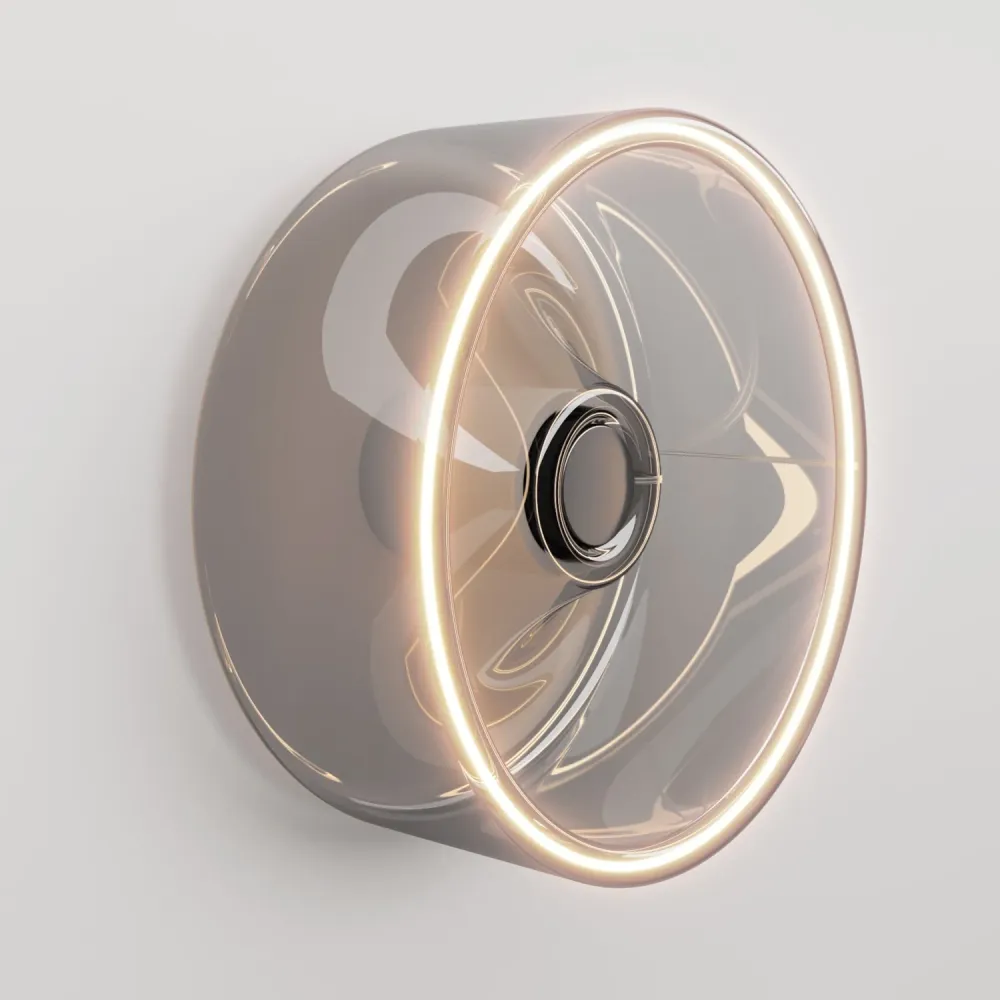 Aplique com lâmpada Ghost smoky - Branco
