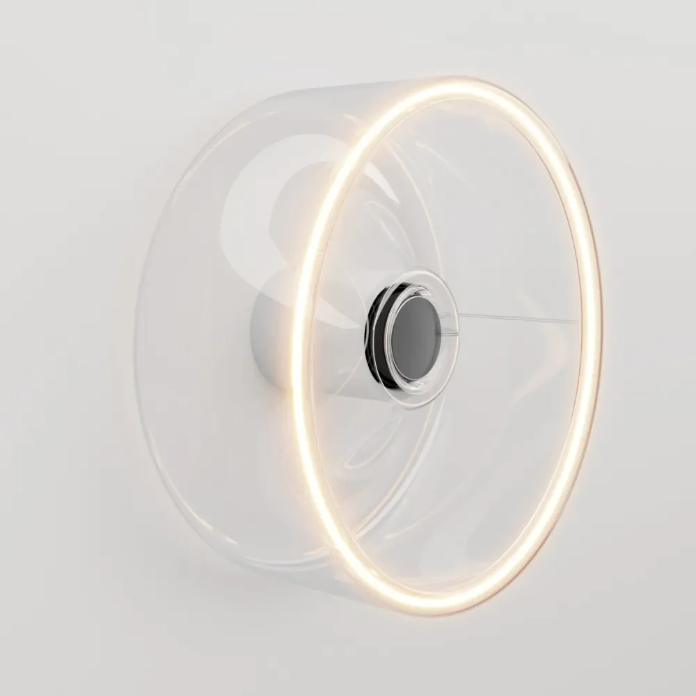 Aplique com lâmpada Ghost transparente - Branco