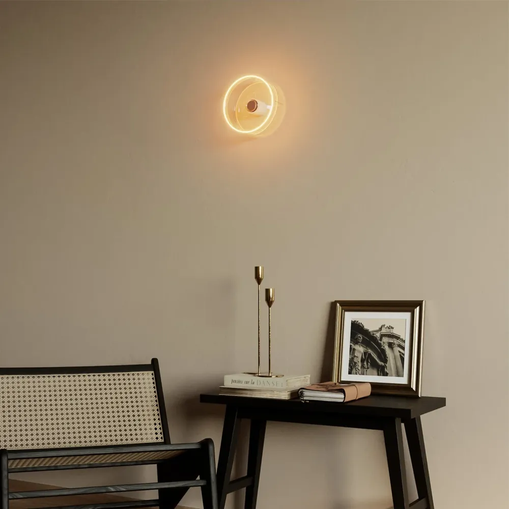 Aplique com lâmpada Ghost transparente - Branco