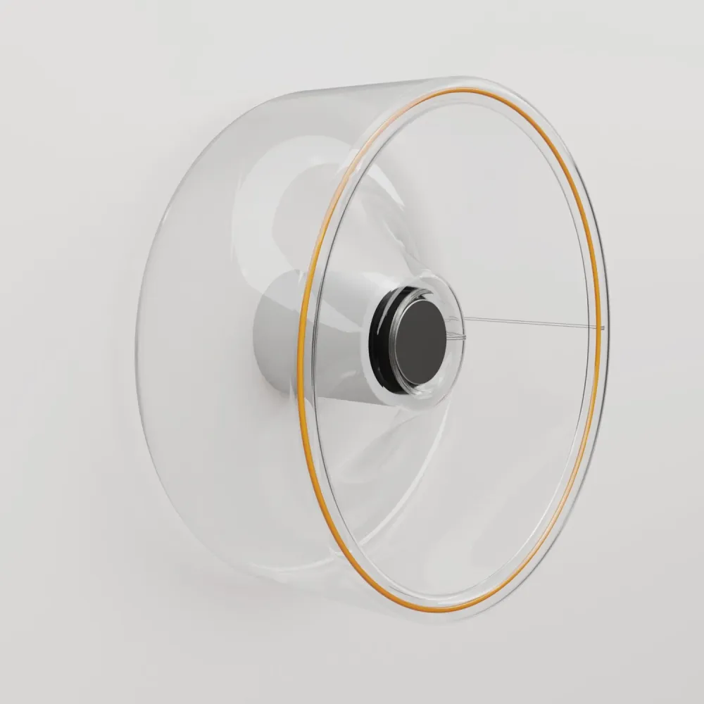 Aplique com lâmpada Ghost transparente - Branco