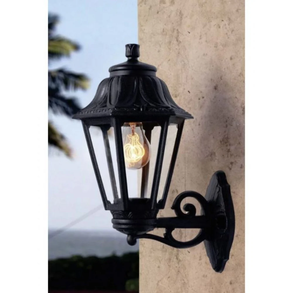 Aplique Exterior Bisso/Anna Preto E-27 Fumagalli