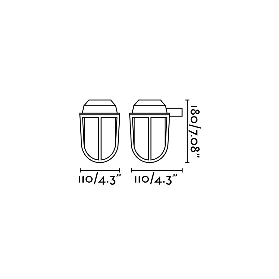Aplique Exterior Borda Latão Faro 70997
