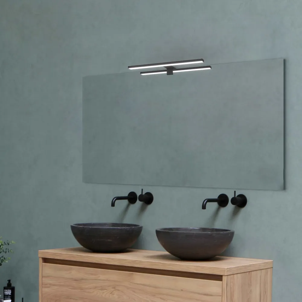 Aplique LED para espelho de casa de banho - 30cm - 5W | Montagem em espelho e armário