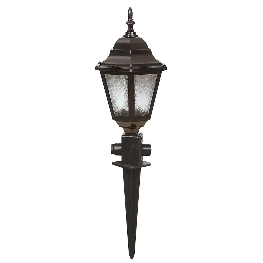 Aplique Parede Clássica Para O Exterior, Abdômen, Preto, 23x23x60, Limite 27 Max 60 W