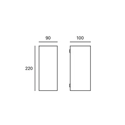 Aplique de Parede Exterior Forlight Cube Small Preto PX-0056-NEG