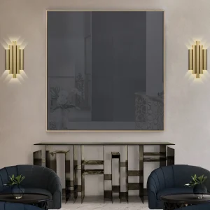 Aplique de Parede Led em metal dourado