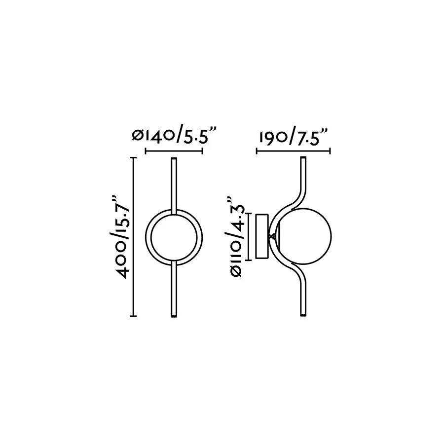 Aplique de Parede Led Le Vita Ouro Faro 29690