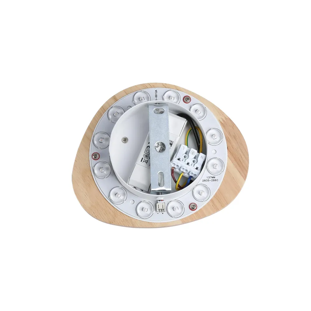 Aplique de parede em madeira "Eclipse 3" 8W - Luz quente