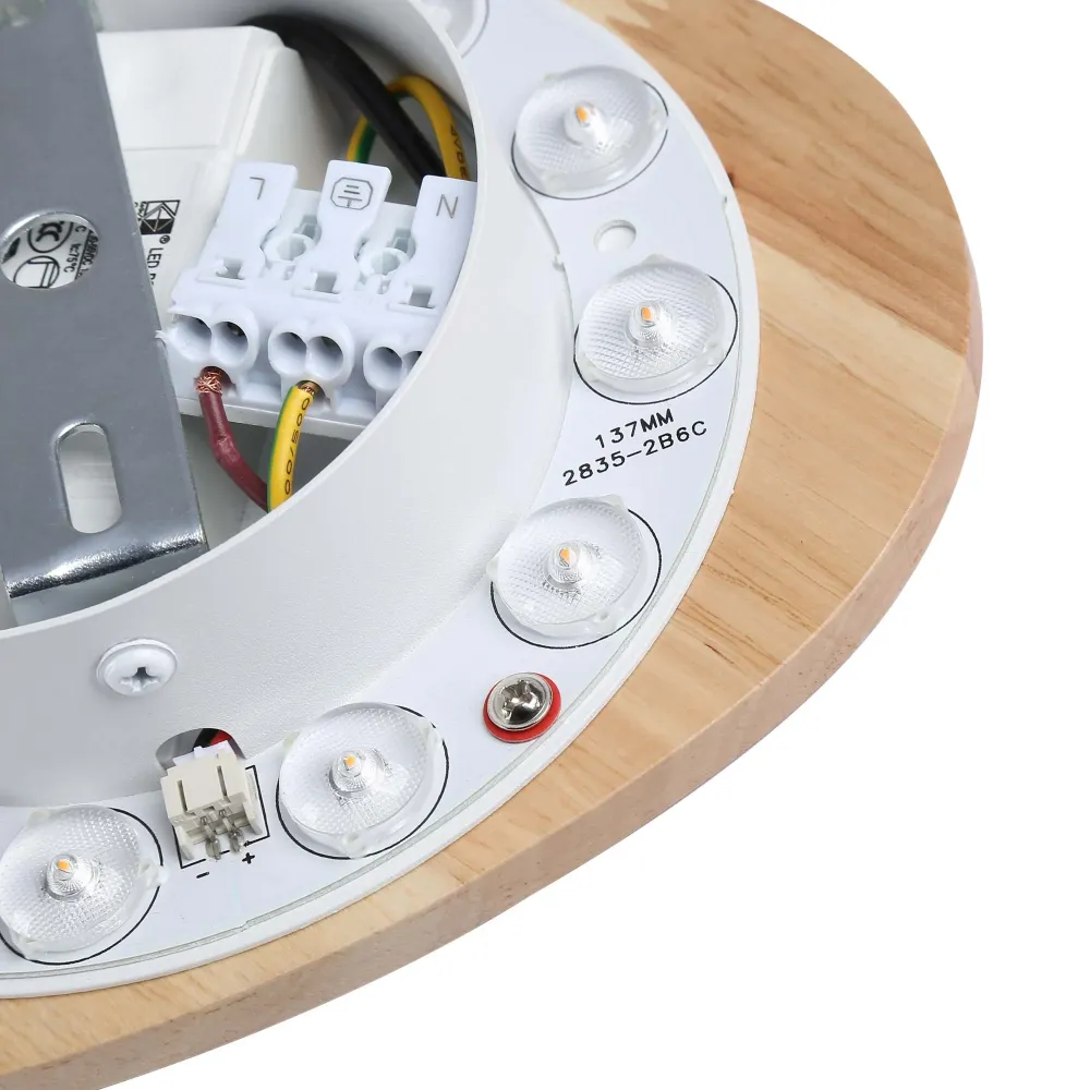 Aplique de parede em madeira "Eclipse 3" 8W - Luz quente