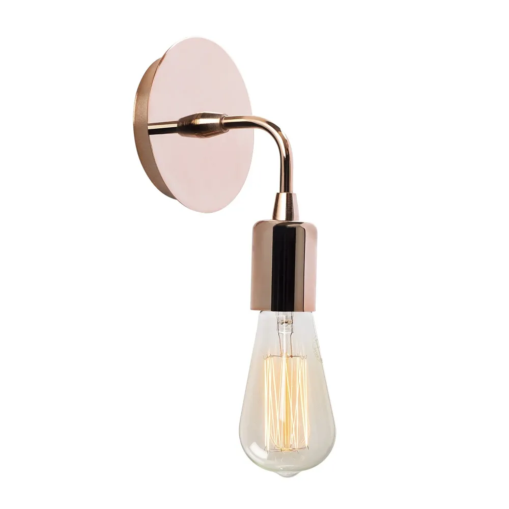 Aplique Parede, Metal, Cobre, 12x12x20, Limite 27 Max 40 W