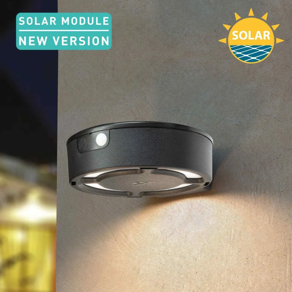 Aplique de parede solar "FORTUNATO" FUMAGALLI - Sensor PIR - 4000K - 2 modos de funcionamento