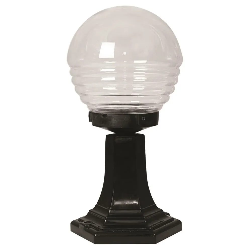 Aplique Piso Reto, Tela Livre, Para O Exterior, Abdominais, Preto, 20x20x40, Tampa 27 Max 60 W