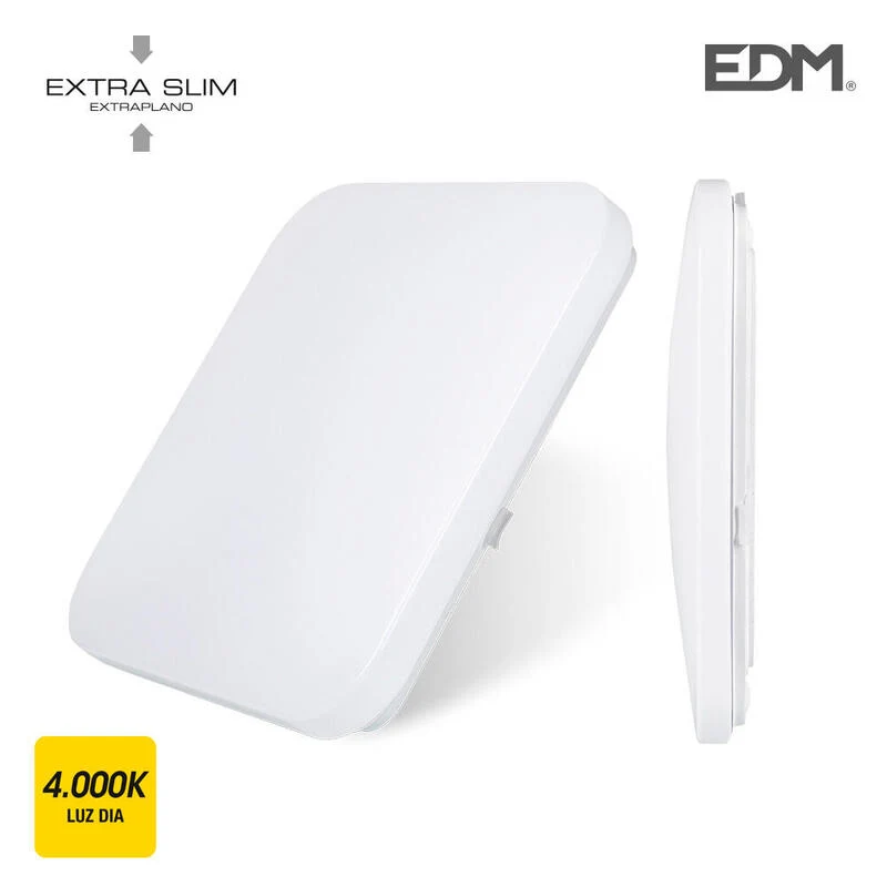 Aplique Superfície Led Extraplano 24w 4000k 37,5x37,5x7,1cm Edm