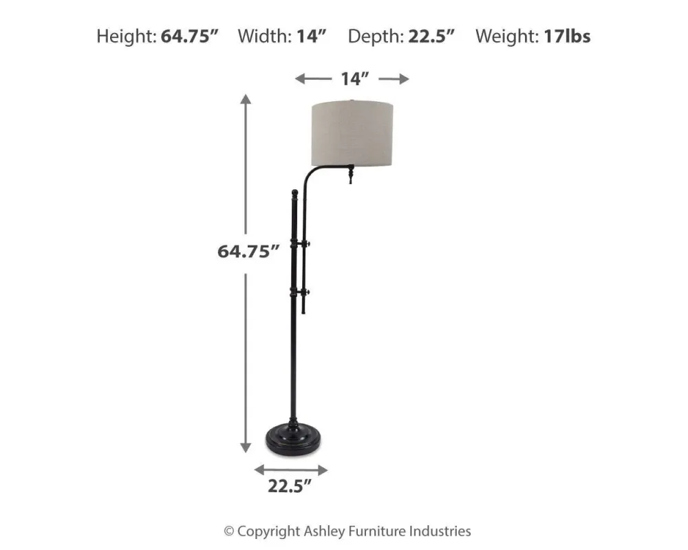 Anemoon Metal Floor Lamp (1/CN) Ashley Furniture