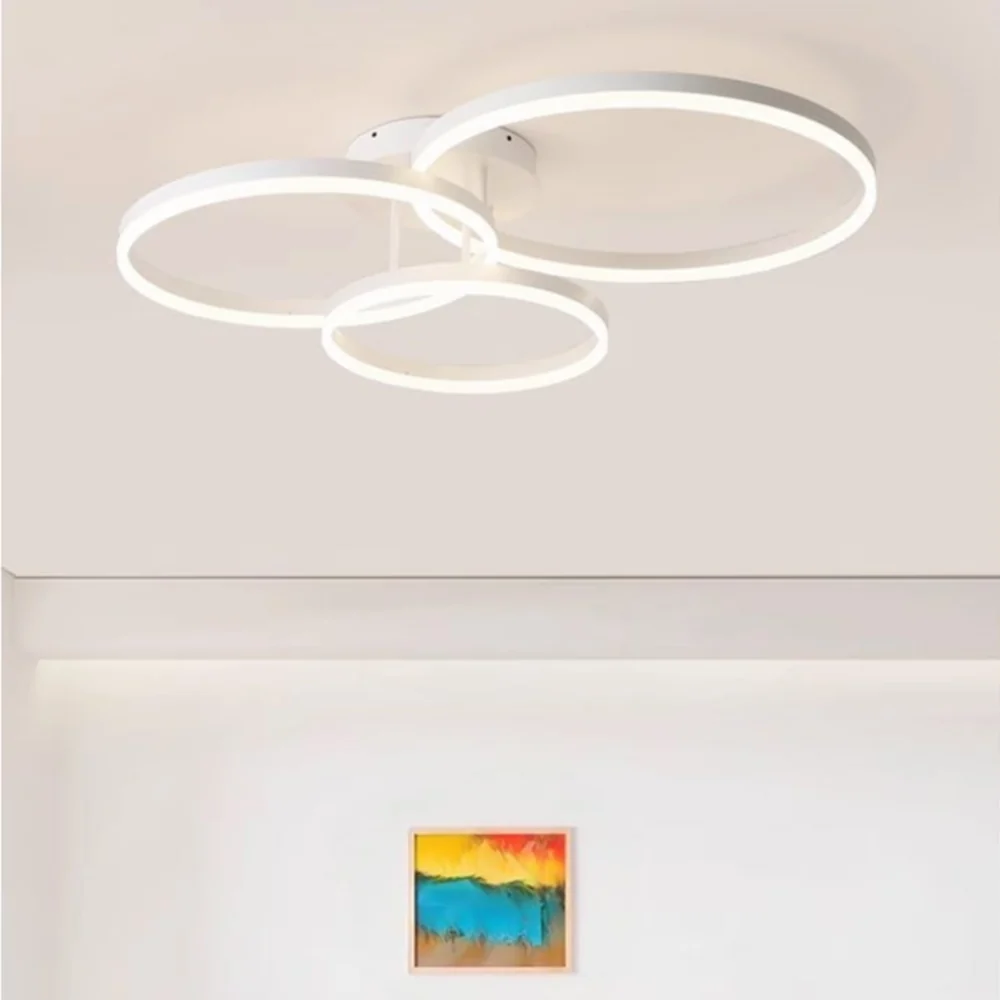 Aelithra Candeeiro de Teto Circular Minimalista em Acrílico At Ease Home Life