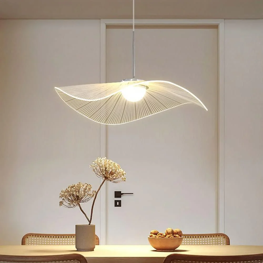 Anwen Nórdico Acrílico Lâmpada Pendente Led Folha de Lótus At Ease Home Life