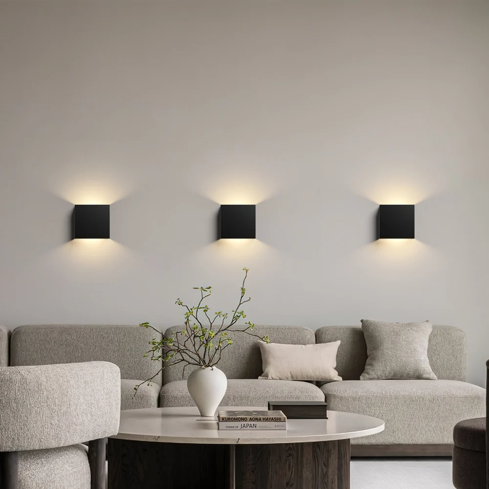 Applique de parede cubo Marah para cima e para baixo At Ease Home Life
