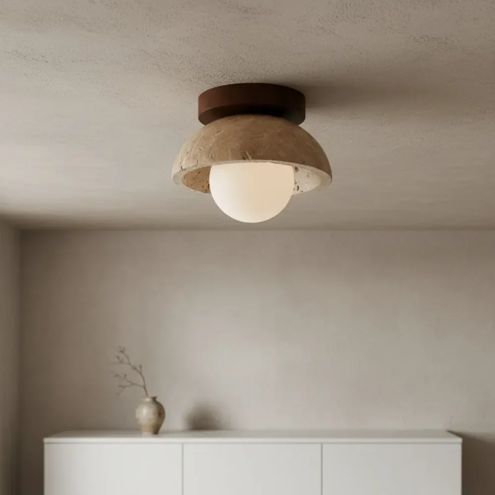 Bjorn Wabi-Sabi Candeeiro de Teto em Travertino At Ease Home Life
