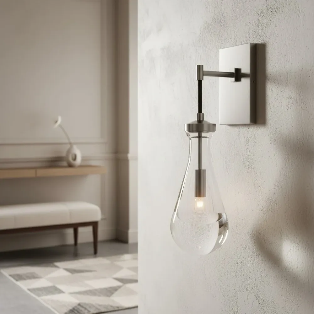 Candeeiro de Parede de Cristal Gota de Chuva Moderno de Luxo Damla At Ease Home Life