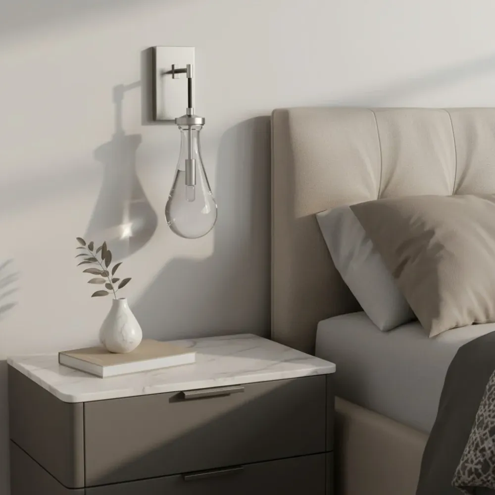 Candeeiro de Parede de Cristal Gota de Chuva Moderno de Luxo Damla At Ease Home Life