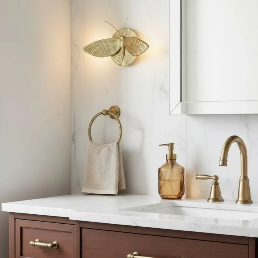 Candeeiro de Parede Decorativo Alvaro Vintage em Forma de Mariposa At Ease Home Life