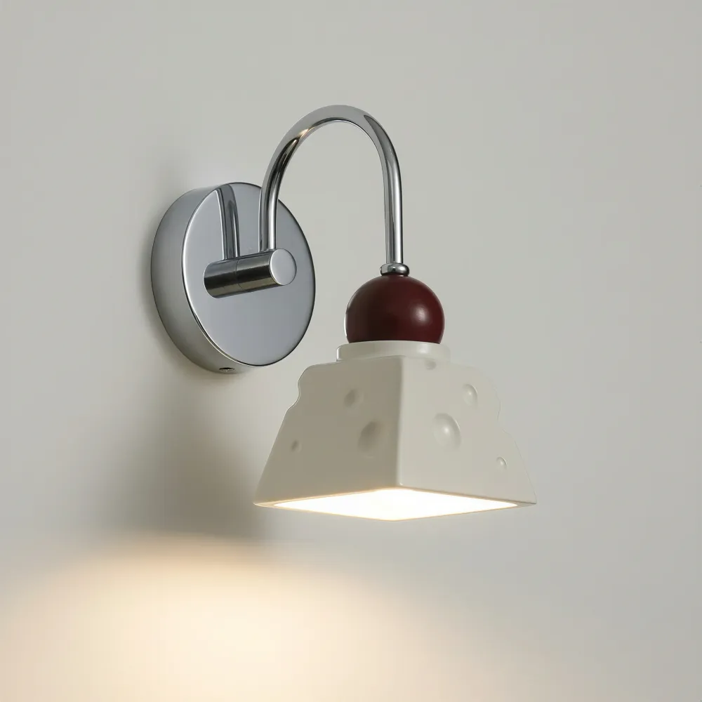Candeeiro de Parede de Resina de Queijo Moderno Elmer At Ease Home Life