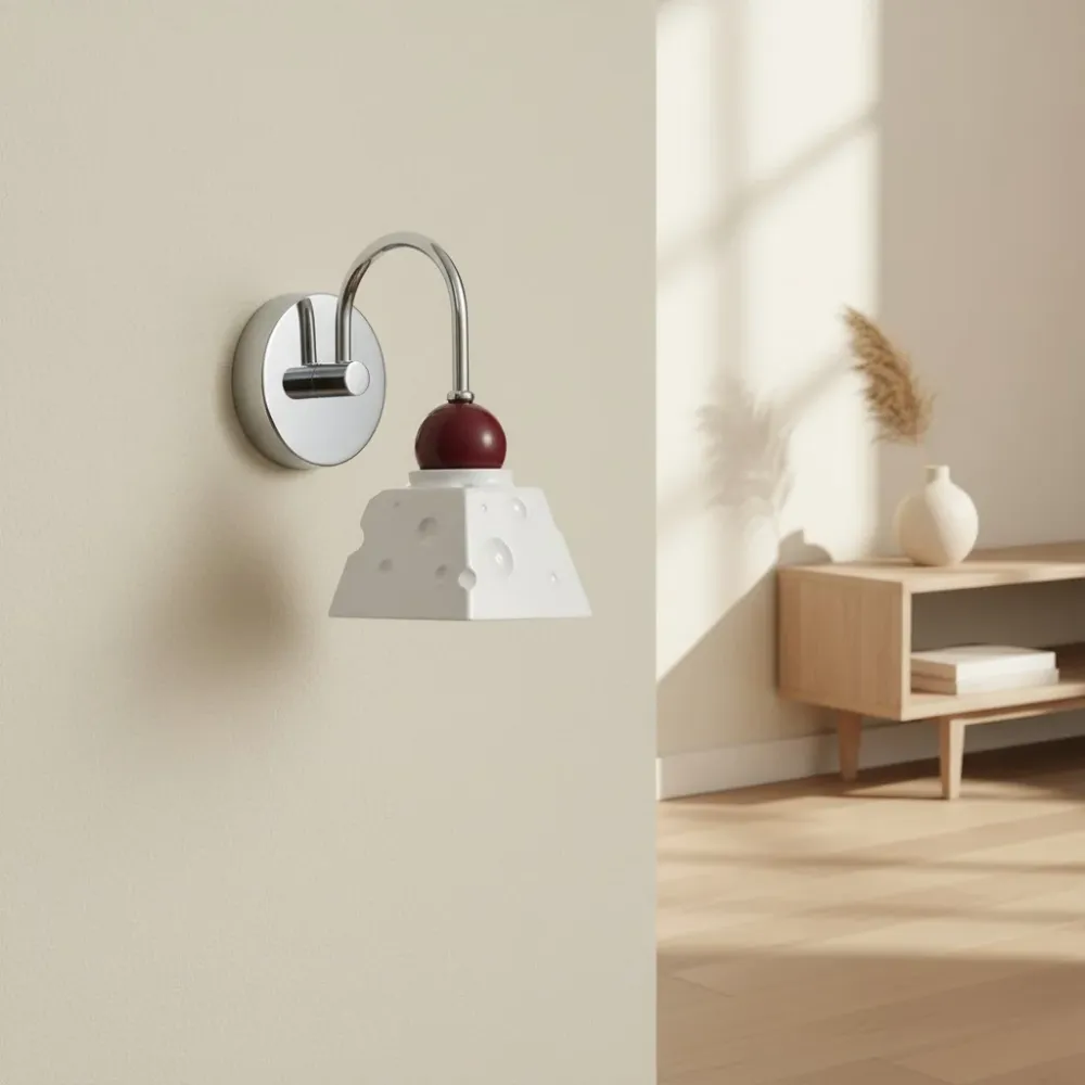 Candeeiro de Parede de Resina de Queijo Moderno Elmer At Ease Home Life