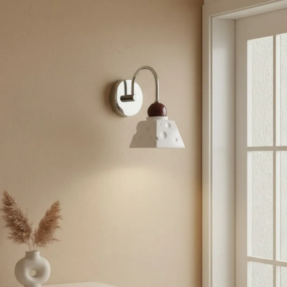 Candeeiro de Parede de Resina de Queijo Moderno Elmer At Ease Home Life