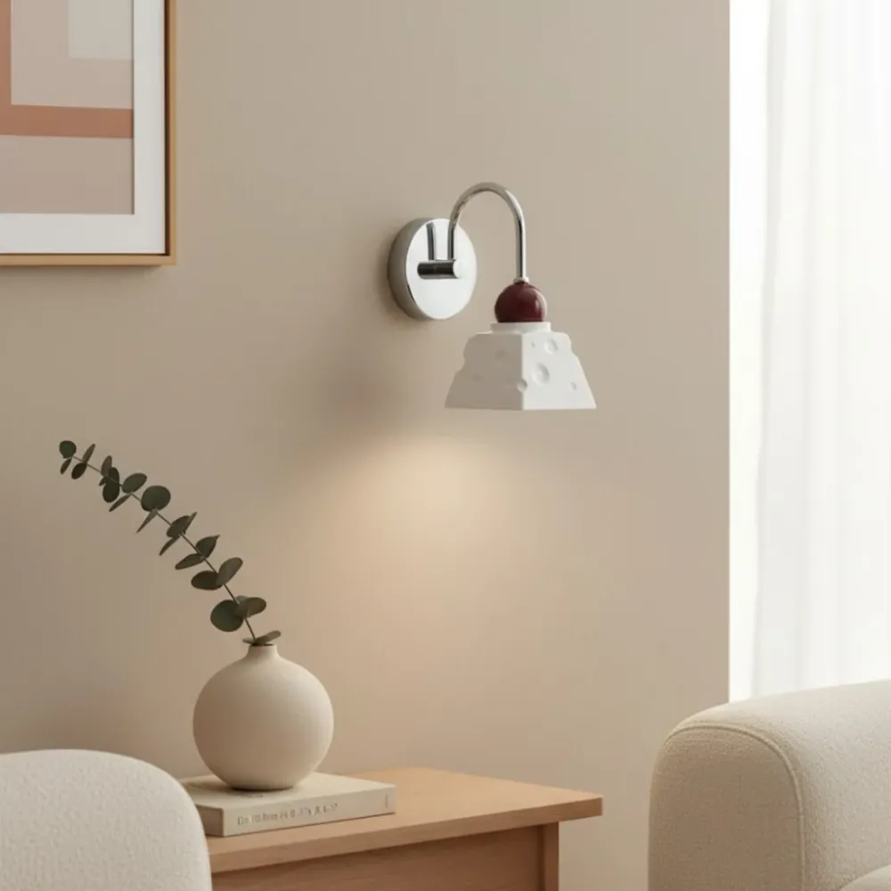 Candeeiro de Parede de Resina de Queijo Moderno Elmer At Ease Home Life