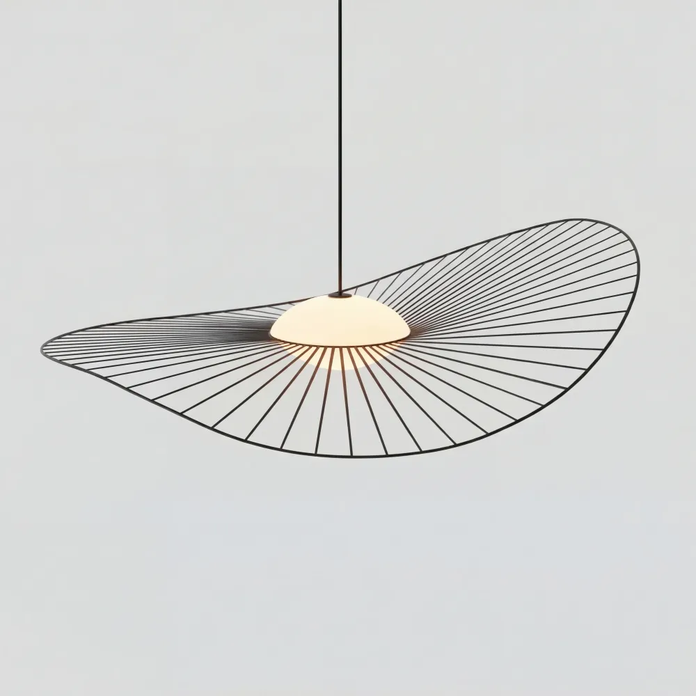 Candeeiro suspenso Cremin Modern Vertigolamp Nova LED Chapéu de Palha At Ease Home Life